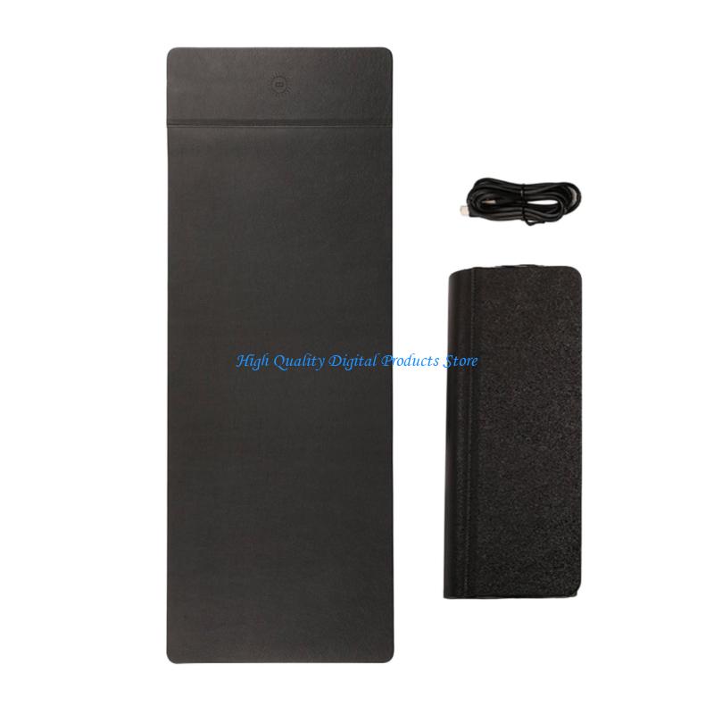 Desk Setup Charging Station - U2JE Premium PU Leather Desk Pad