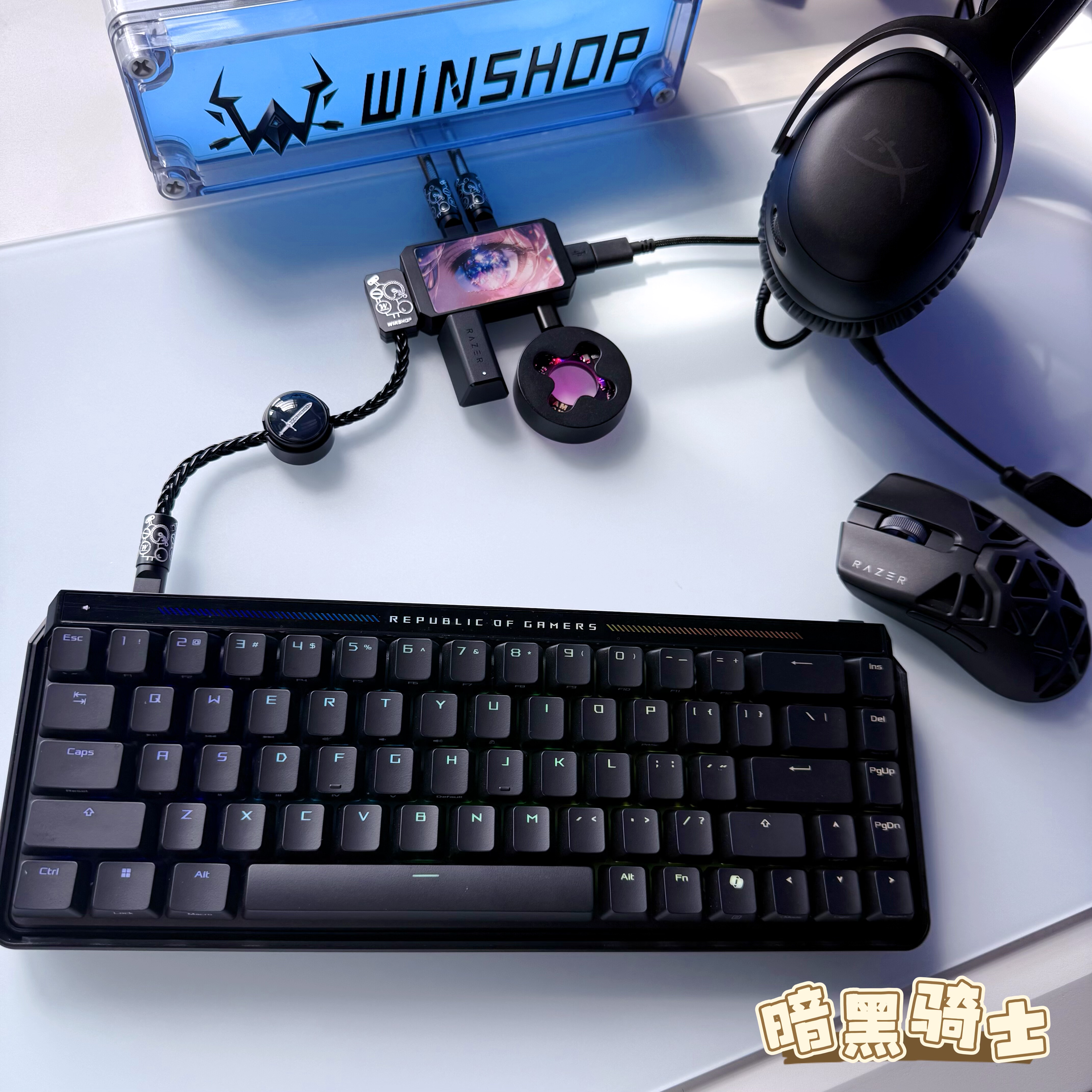 Desk Setup Hub - WINSHOP Esports USB HUB 2-in-1 To