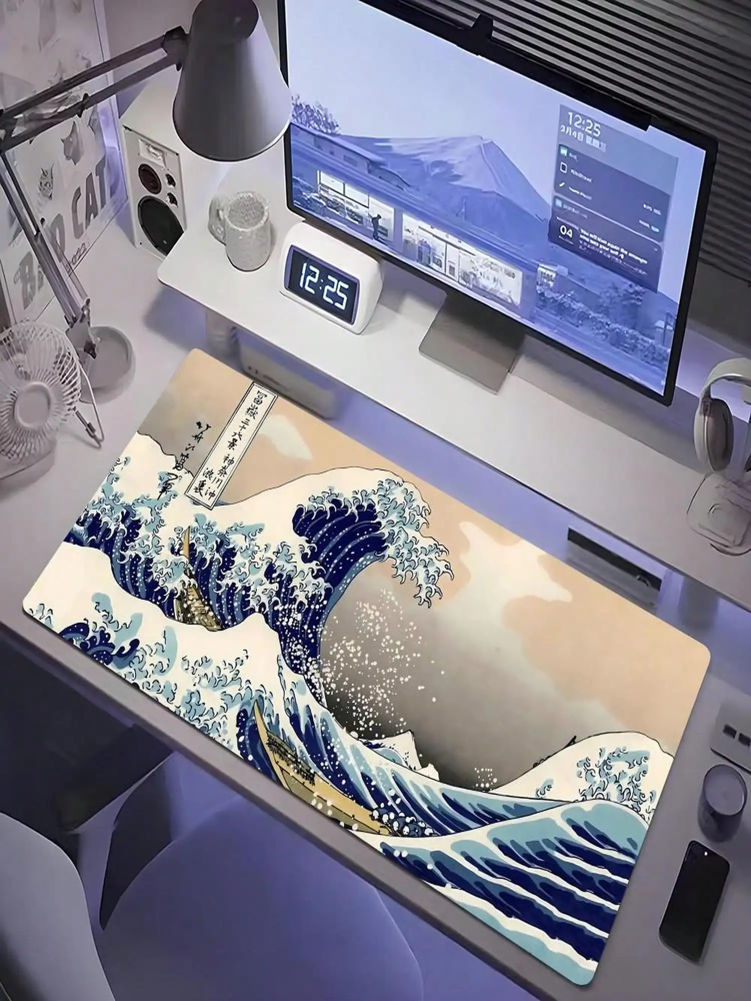 Desk Setup Artist - Style Wave Surfing Mouse Pad -