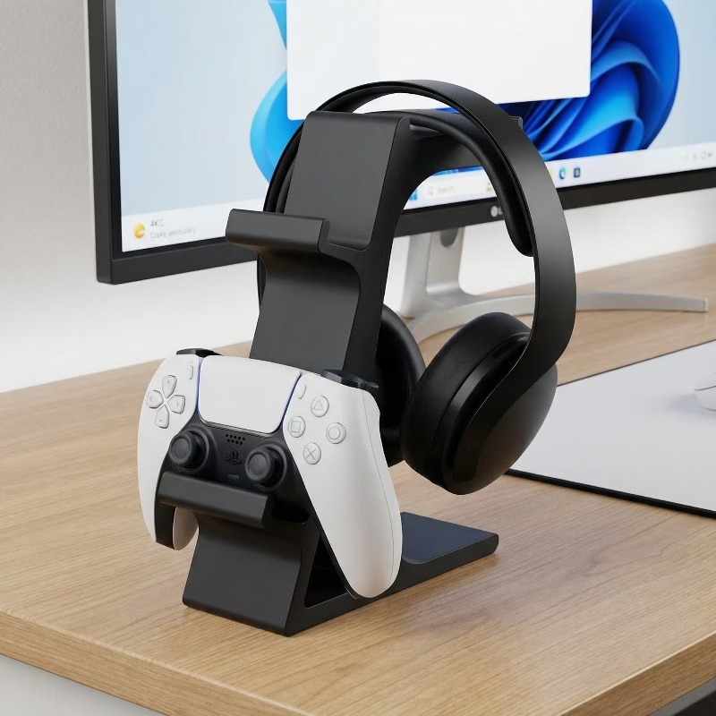 Gaming Setup Desk - 1PC 3-Tier Game Controller and Headphone