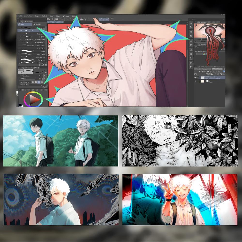 Desk Setup Dark - Manga Dark T-The Summer Hikaru Died