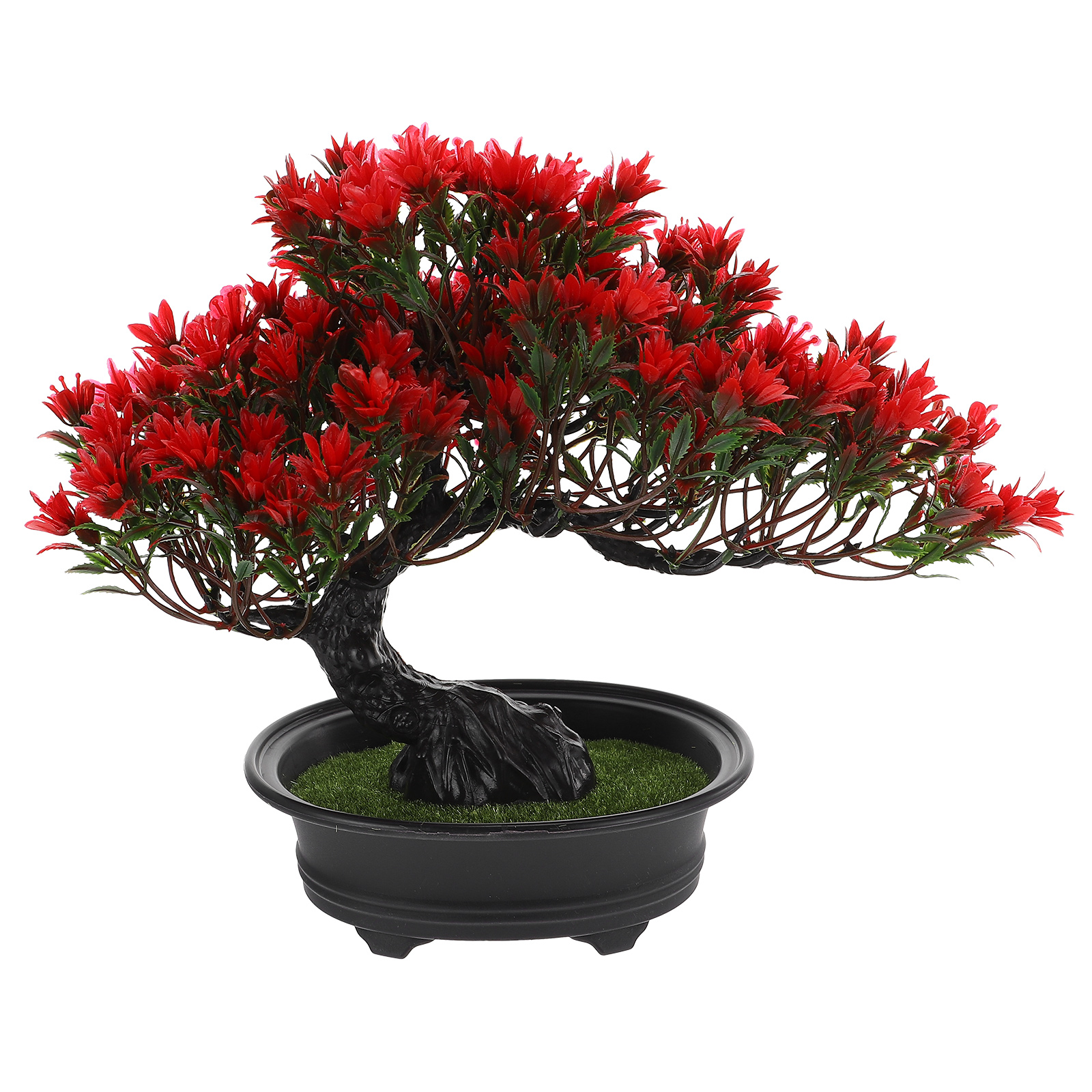 Desk Setup Plant - Artificial Plant Potted Bonsai Green Small