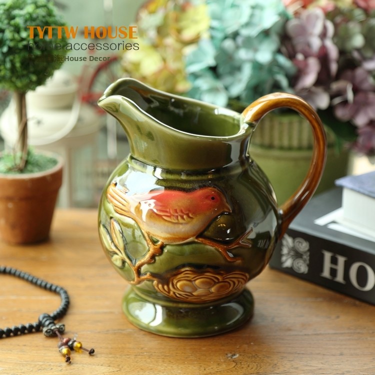 Desk Setup Plant - European Style Ceramic Flower Vase with