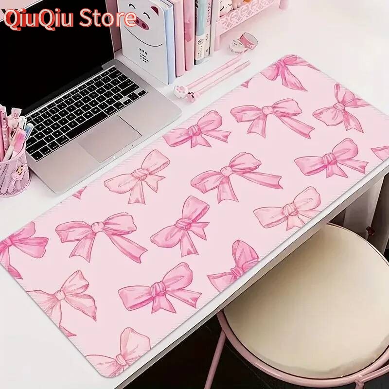 Desk Setup Pink - New Cute Pink Bow Mouse Pad