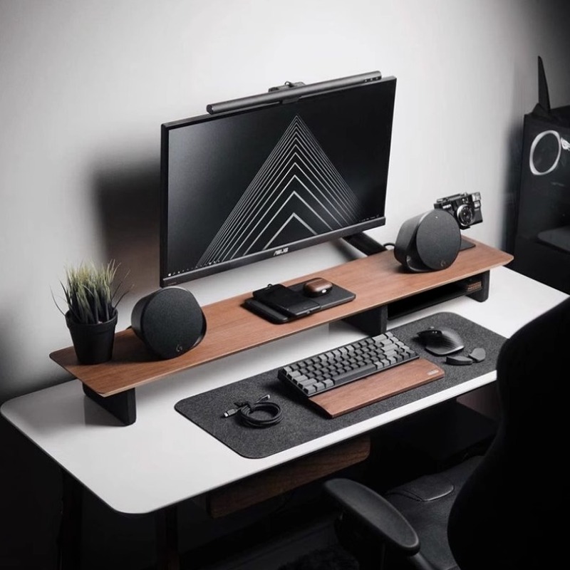Desk Setup Aesthetic - Z1 Monitor Height Increasing Rack Office