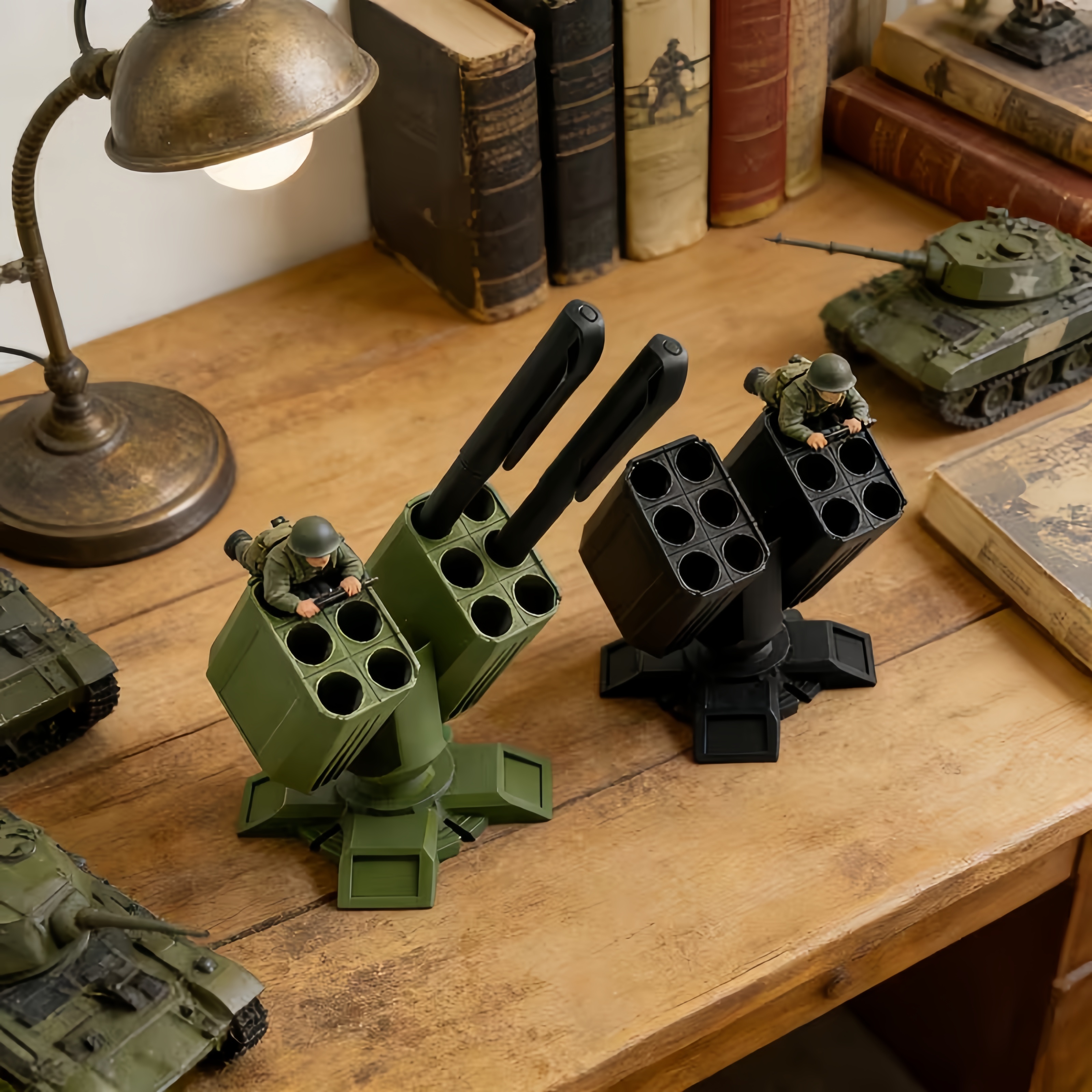 Desk Setup Aesthetic - 1Pcs Anti-Aircraft Gun Pen Holder –