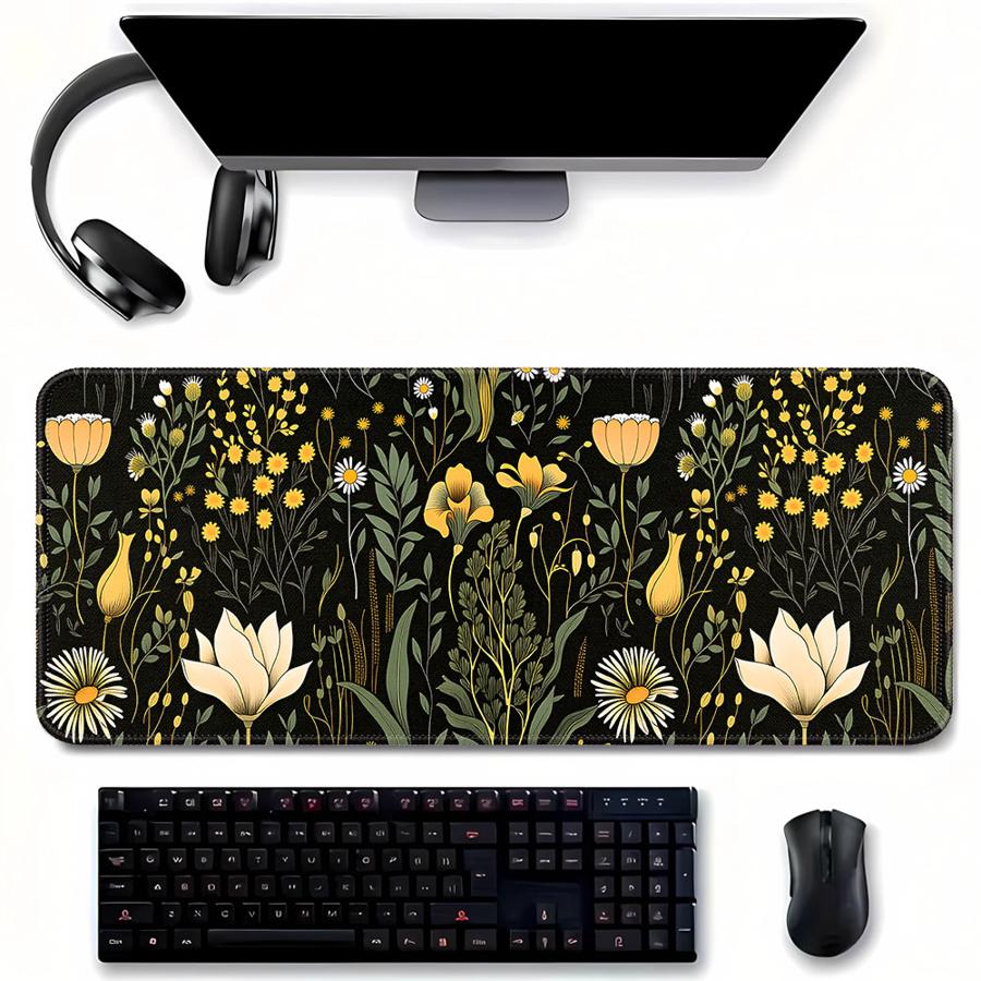 Desk Setup Dark - Anti slip Mouse Pad Computer Laptop