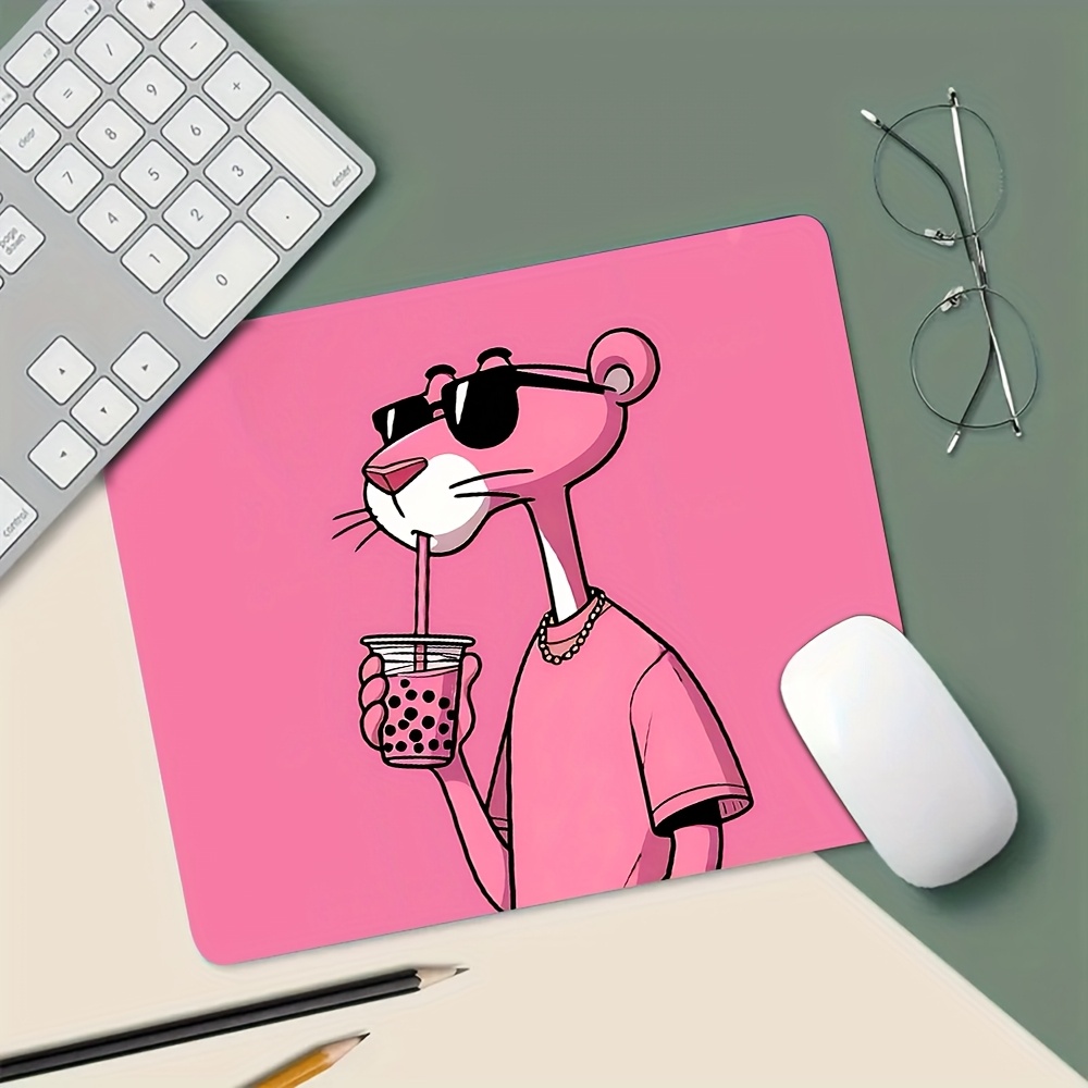 Desk Setup Pink - Non-Slip Mouse Pad with Cute Pink