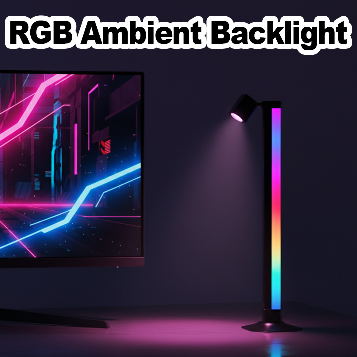 Gaming Setup Desk - Smart Light Bar LED RGB Music