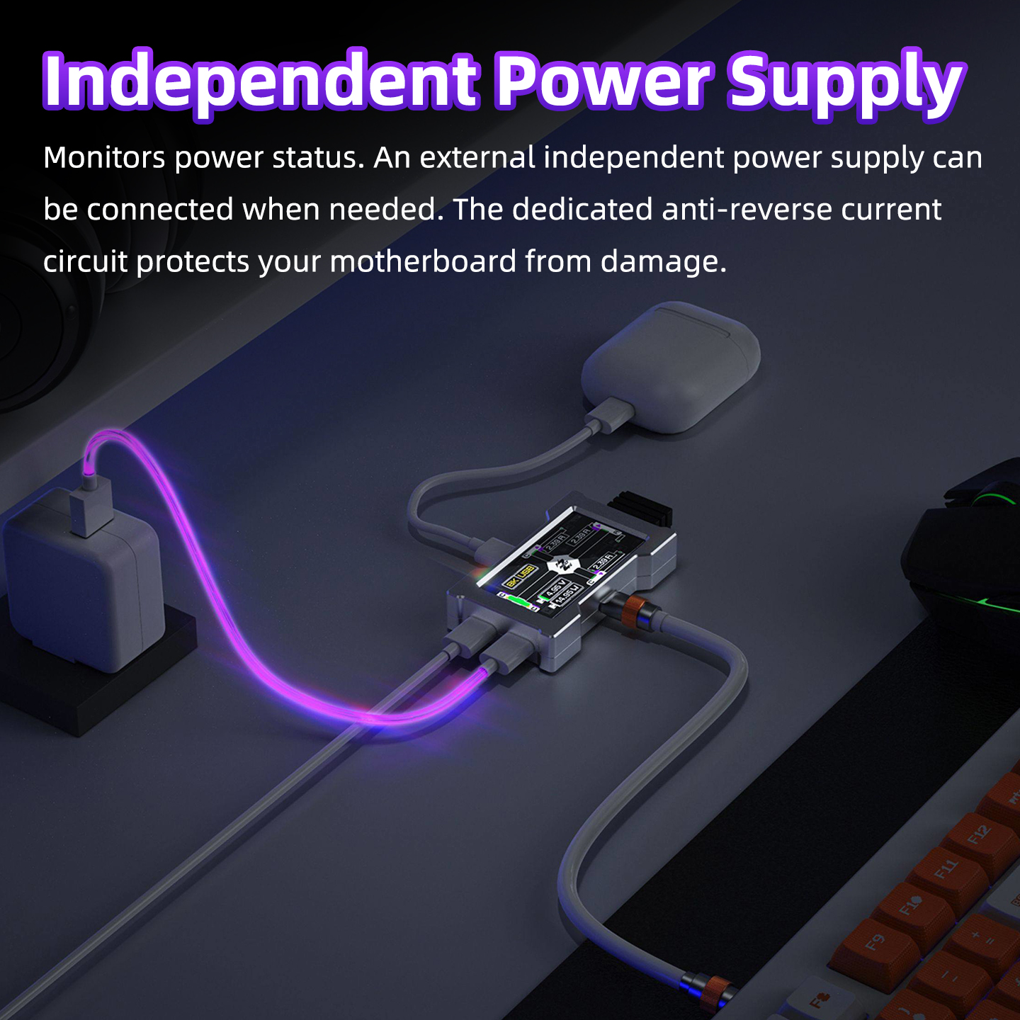 HMHUB Gaming USB Hub - 2-To-3  - огляд і ціна Gaming Setup Desk