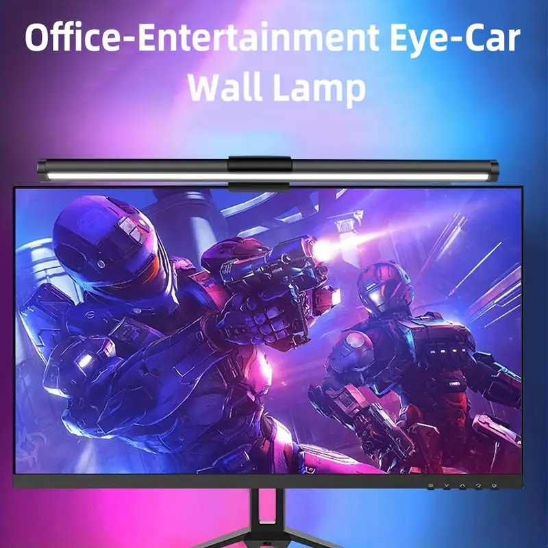 Stepless Dimming Hanging LED M - огляд і ціна Yellow Desk Setup