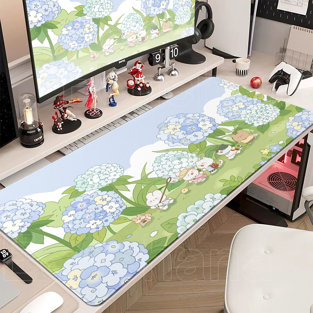 Spring Cute Rabbit Mouse Pad L - огляд і ціна Desk Setup Pink