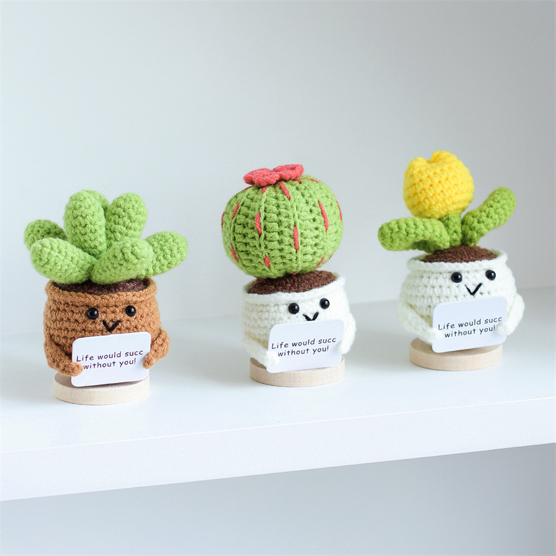 Mini Cute Crochet Flowers Fini - огляд і ціна Desk Setup Plant