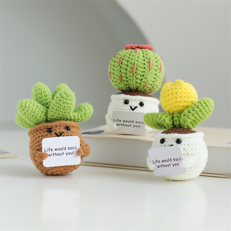 Mini Cute Crochet Flowers Fini - огляд і ціна Desk Setup Plant