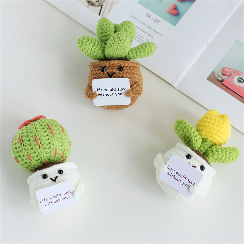 Mini Cute Crochet Flowers Fini - огляд і ціна Desk Setup Plant