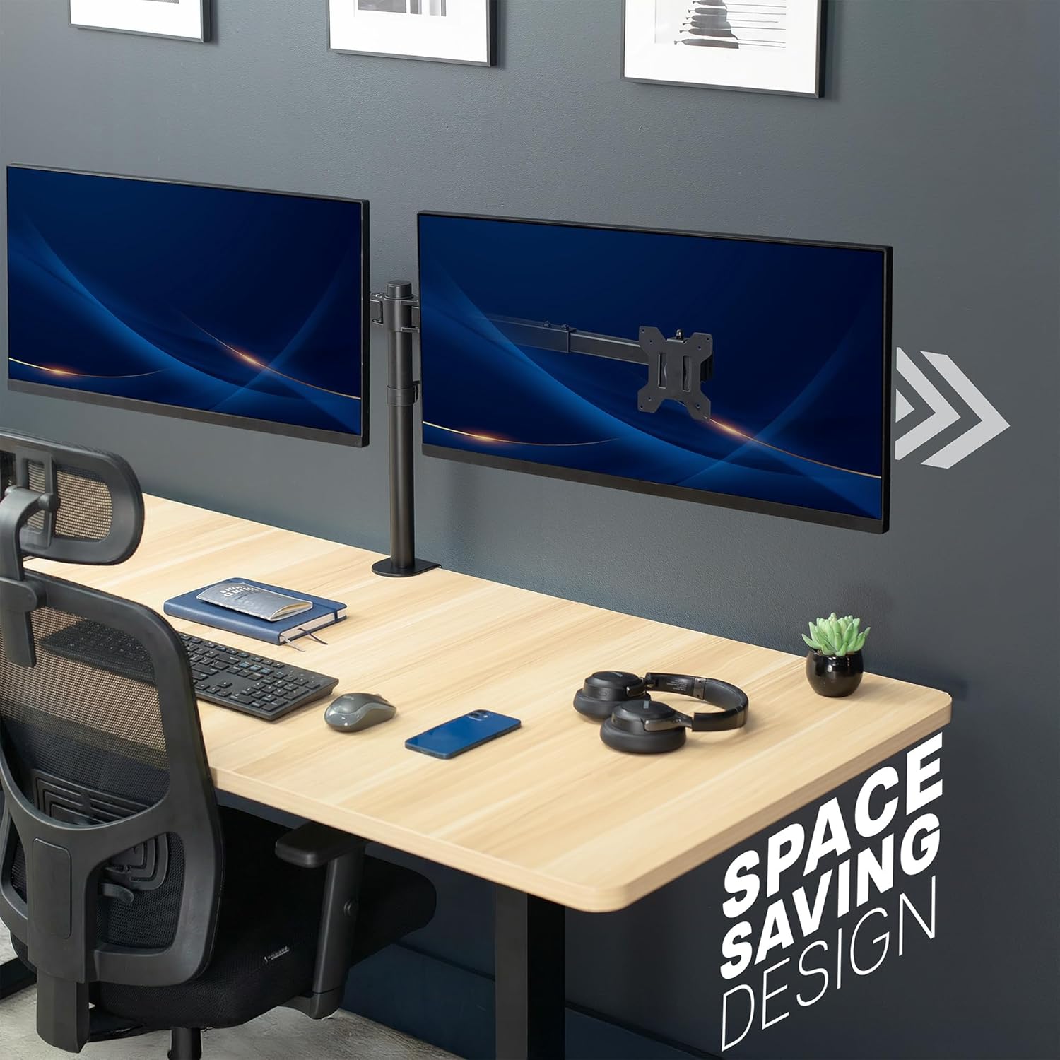 Dual Monitor Desk Mount for 27 - огляд і ціна Desk Setup With Monitor Arm