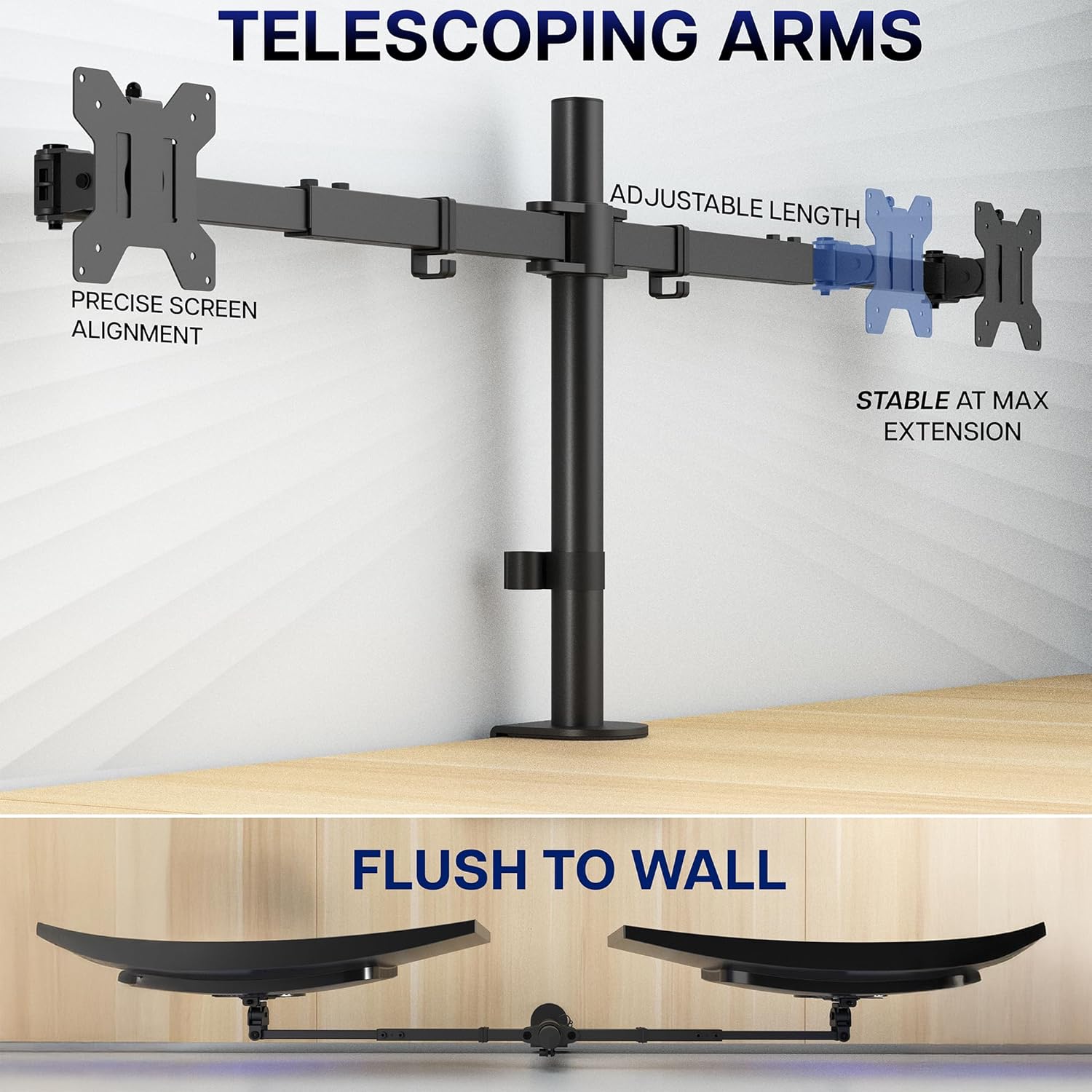 Dual Monitor Desk Mount for 27 - огляд і ціна Desk Setup With Monitor Arm