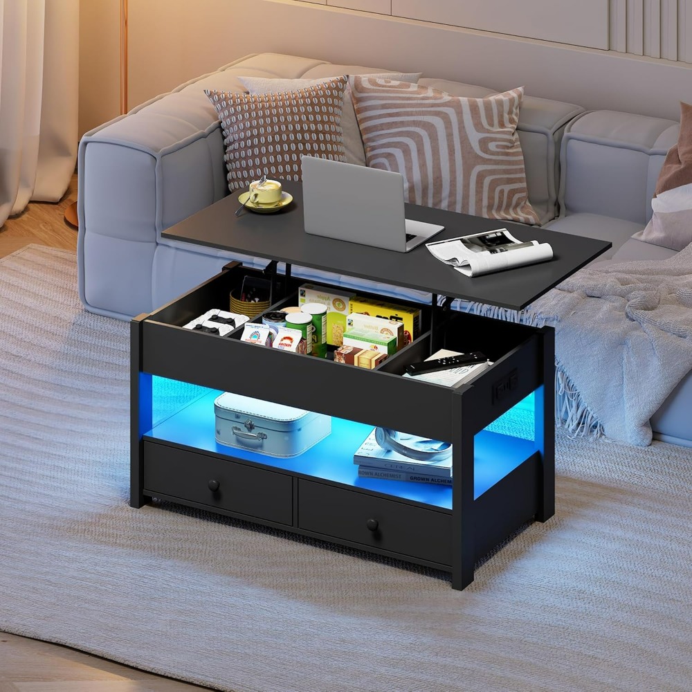 WLIVE Black Lift Top Coffee Ta - огляд і ціна Desk Setup Modern
