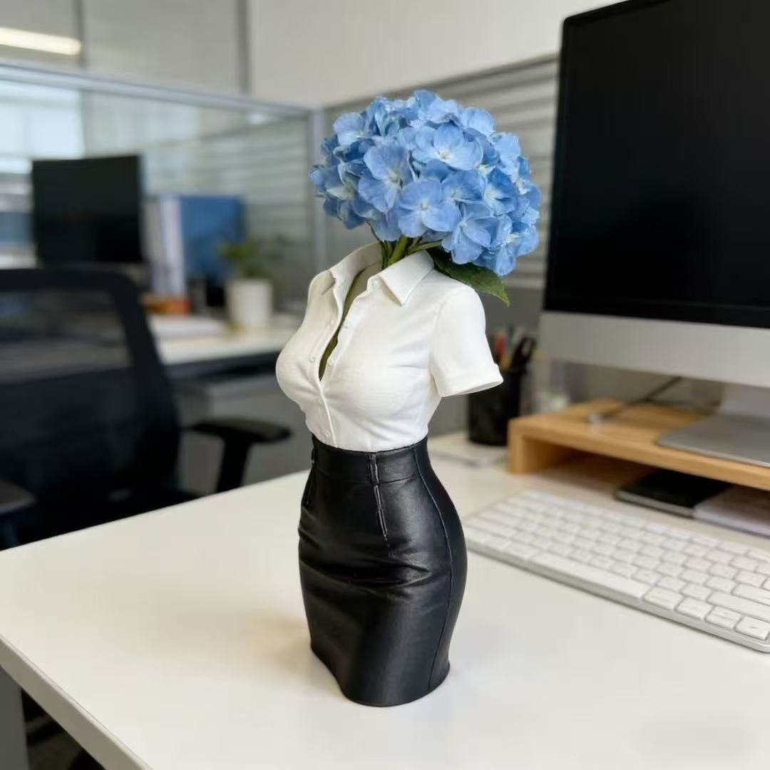 3d Printed Sexy Office Lady Bo - огляд і ціна Desk Setup Plant