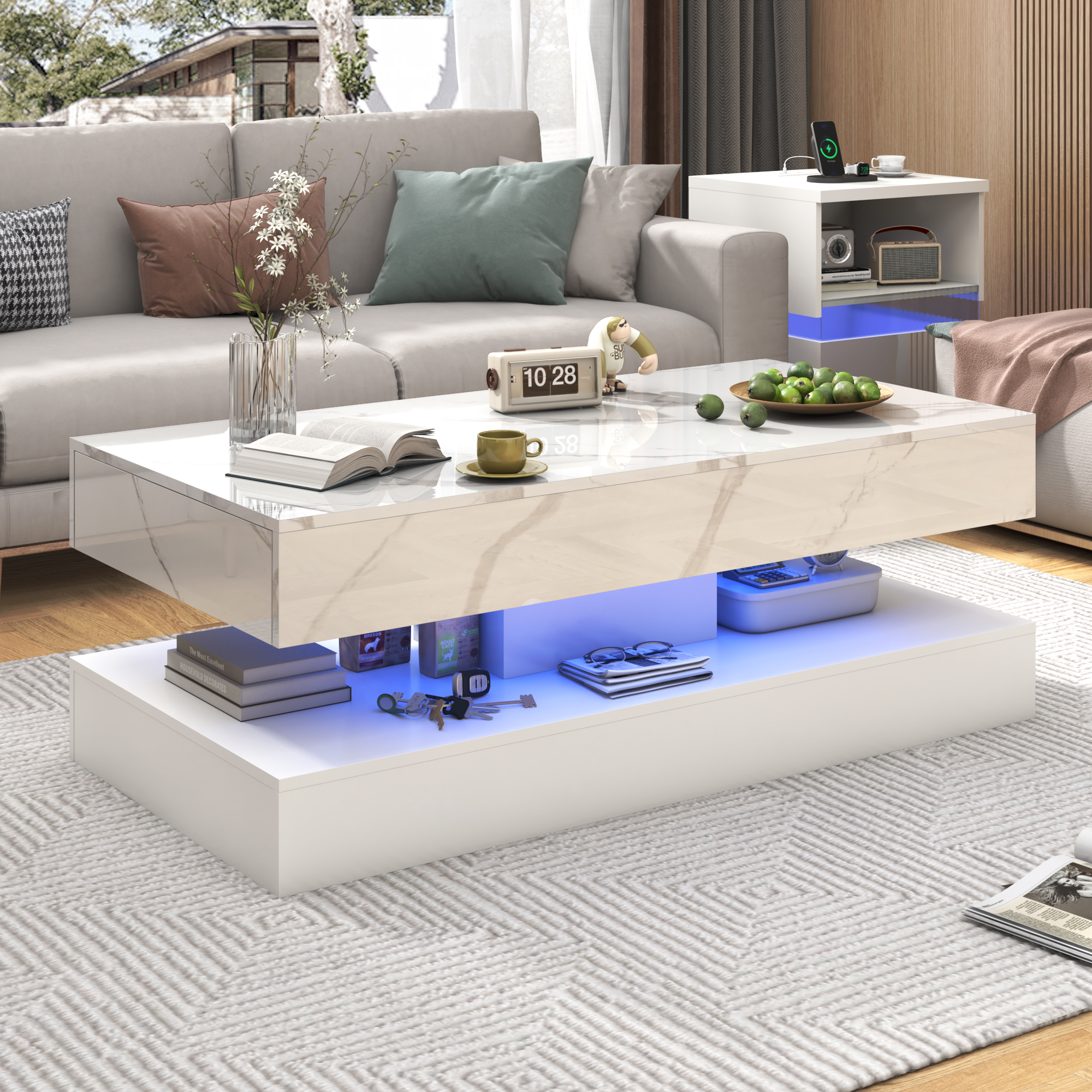 Modern Stylish Coffee Table wi - огляд і ціна Desk Setup Modern