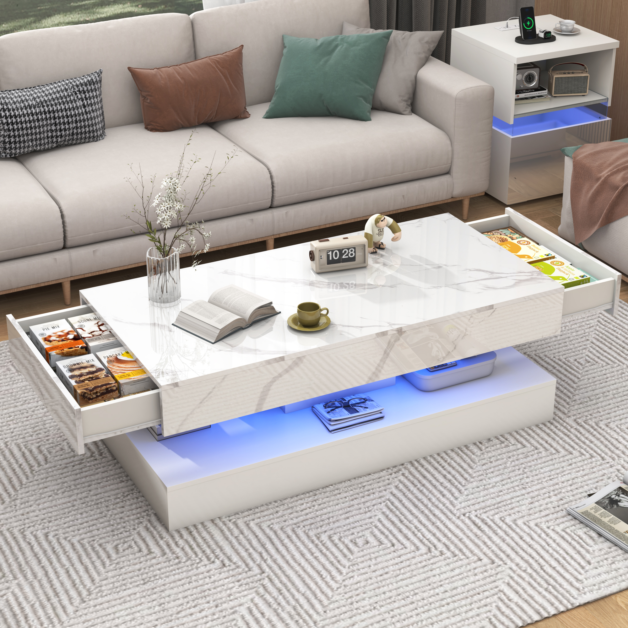 Modern Stylish Coffee Table wi - огляд і ціна Desk Setup Modern
