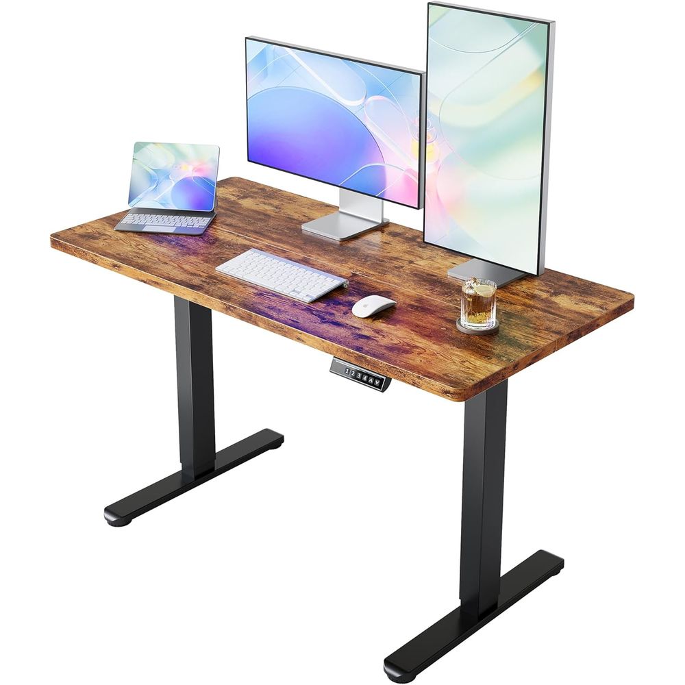 55 x 24 Inch Adjustable Comput - огляд і ціна Desk Setup Brown