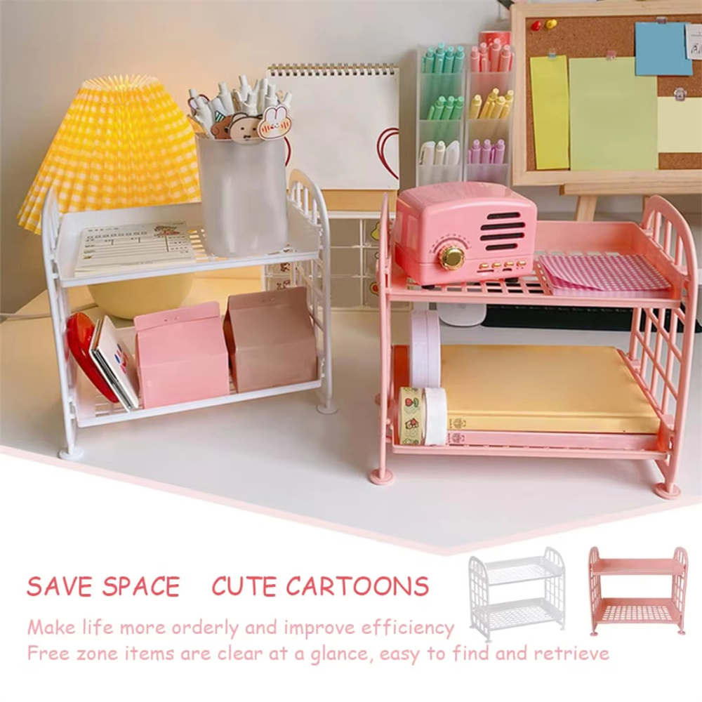 Desktop Storage Rack Organizer - огляд і ціна Desk Setup Pink