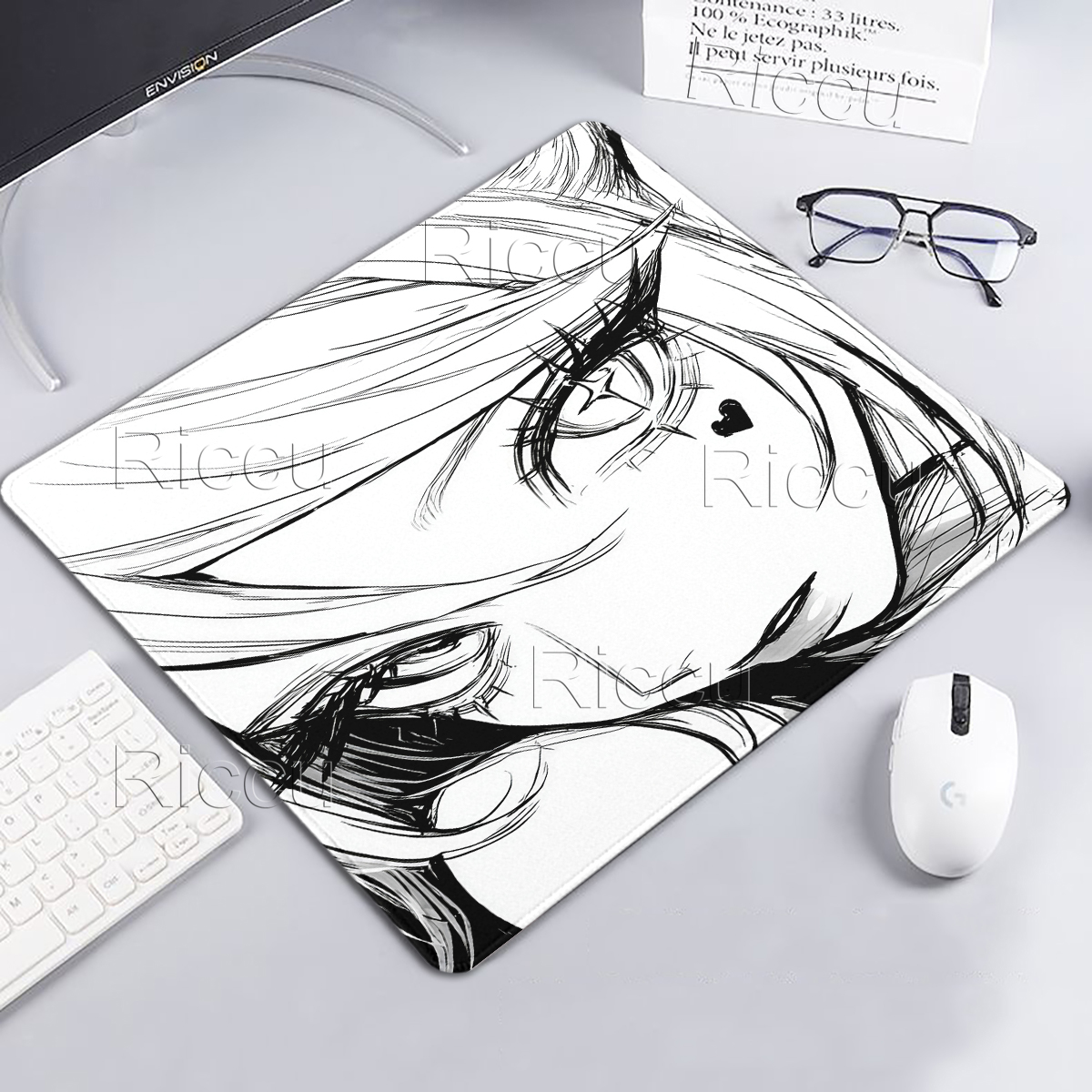 Black and White Anime Aestheti - огляд і ціна Desk Setup Aesthetic