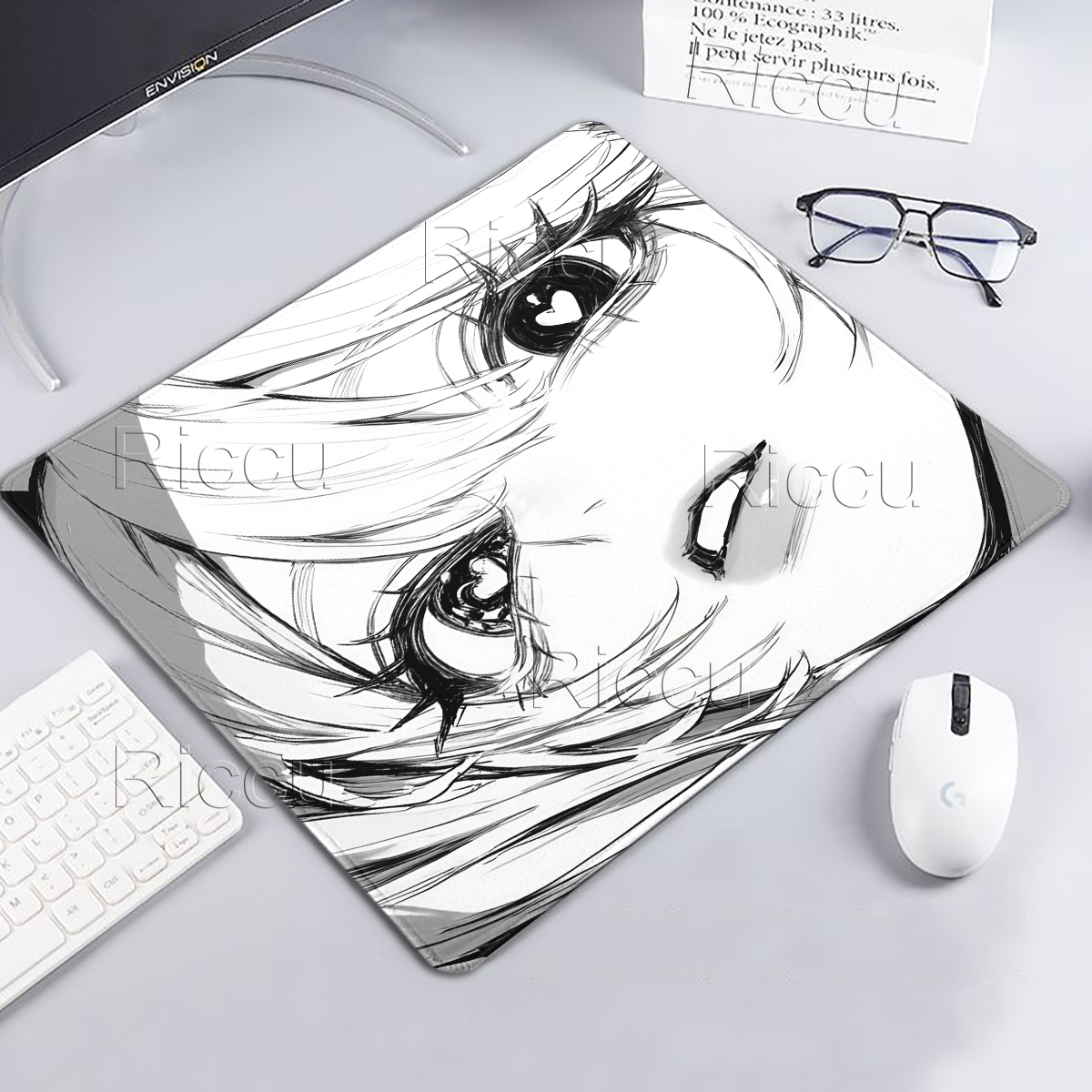 Black and White Anime Aestheti - огляд і ціна Desk Setup Aesthetic