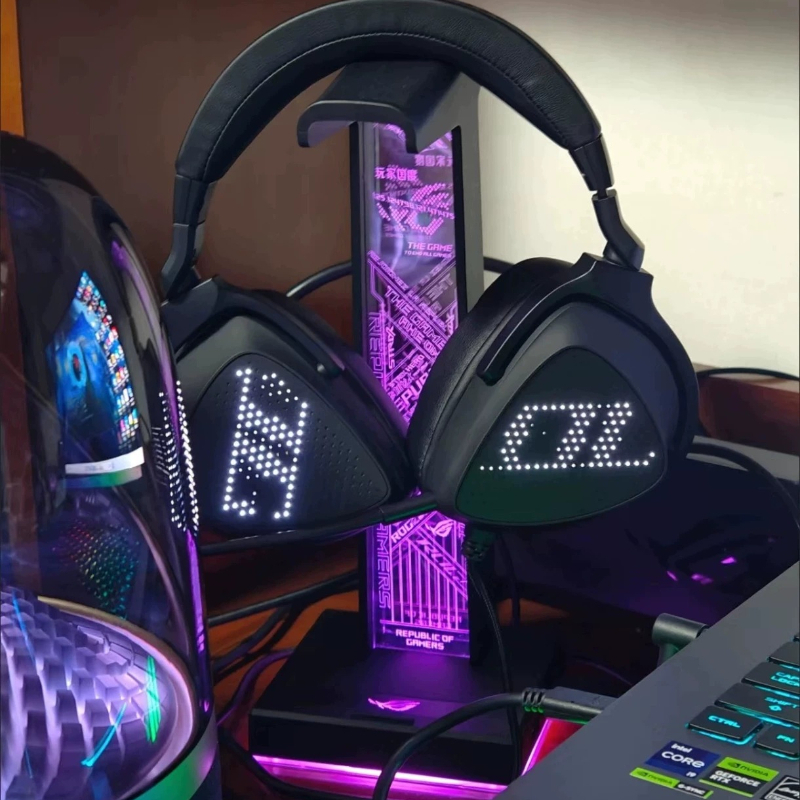 RGB Gaming Headphone Stand wit - огляд і ціна Desk Setup Headphone Stand