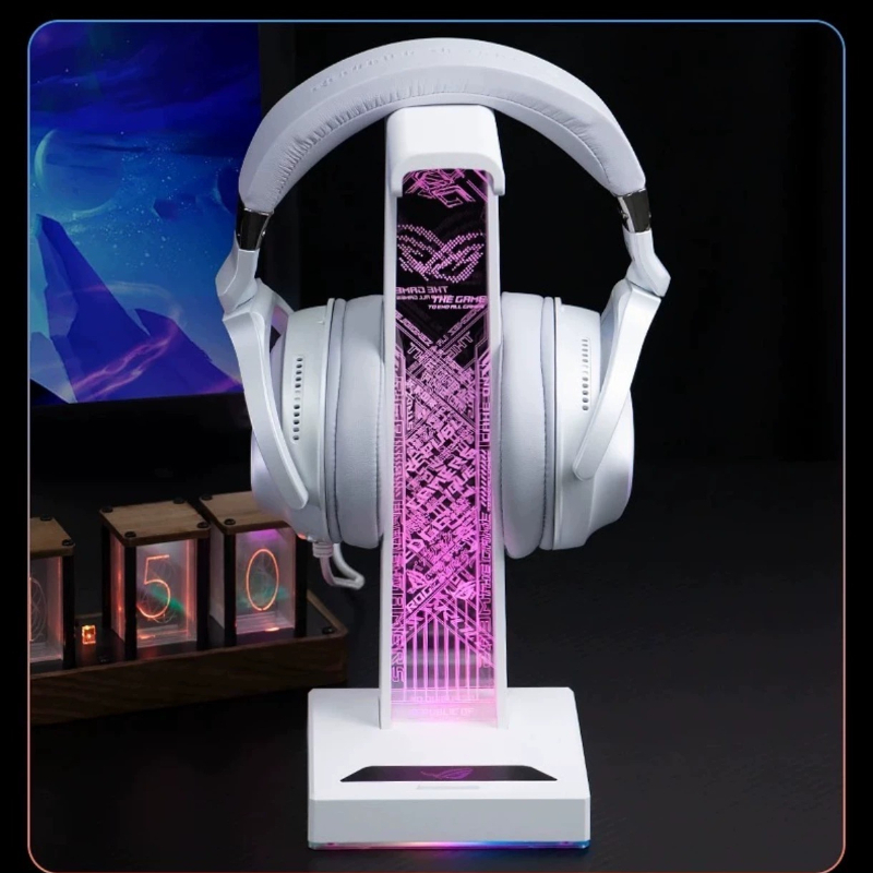 RGB Gaming Headphone Stand wit - огляд і ціна Desk Setup Headphone Stand