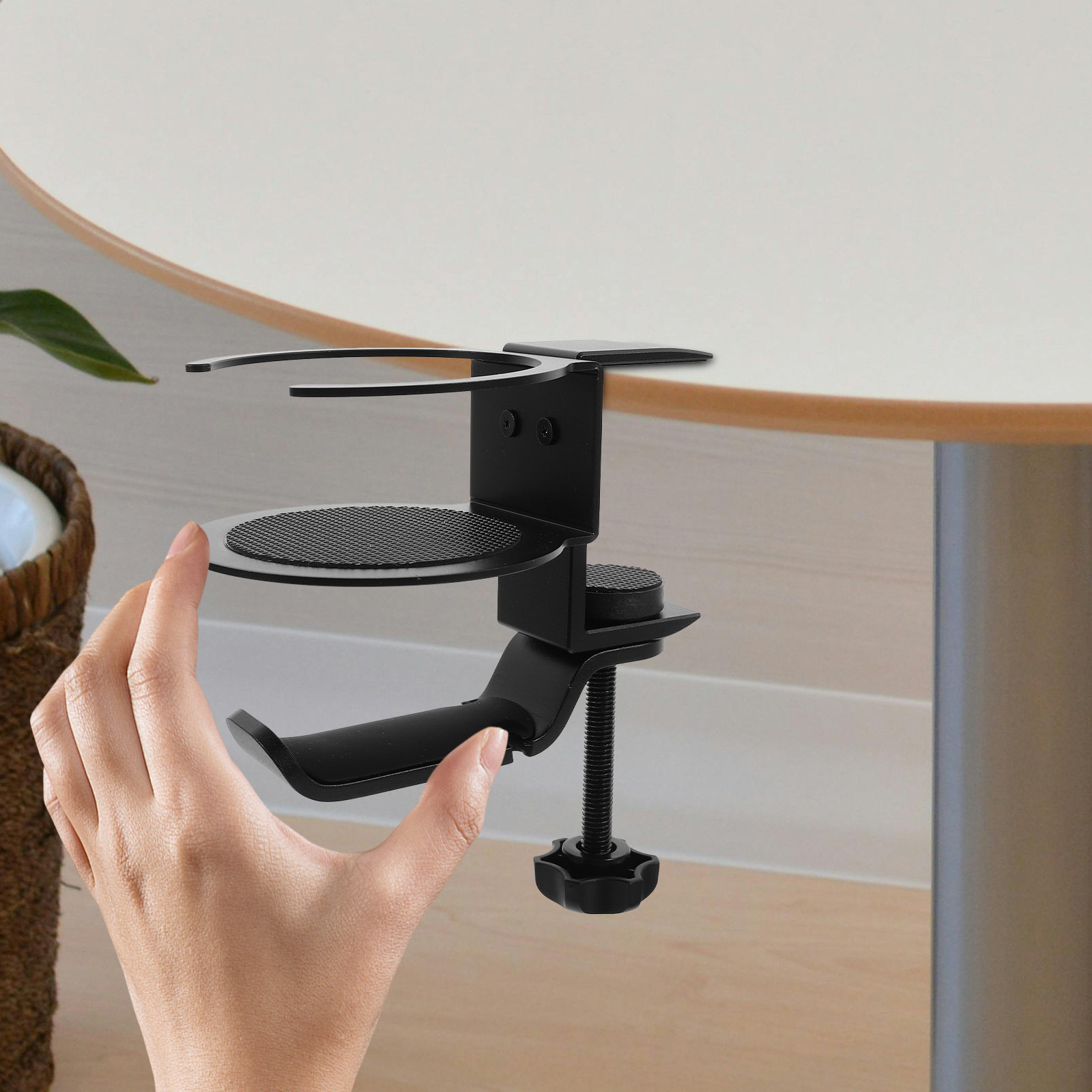Desk Clamp Cup Holder Headphon - огляд і ціна Desk Setup Headphone Stand