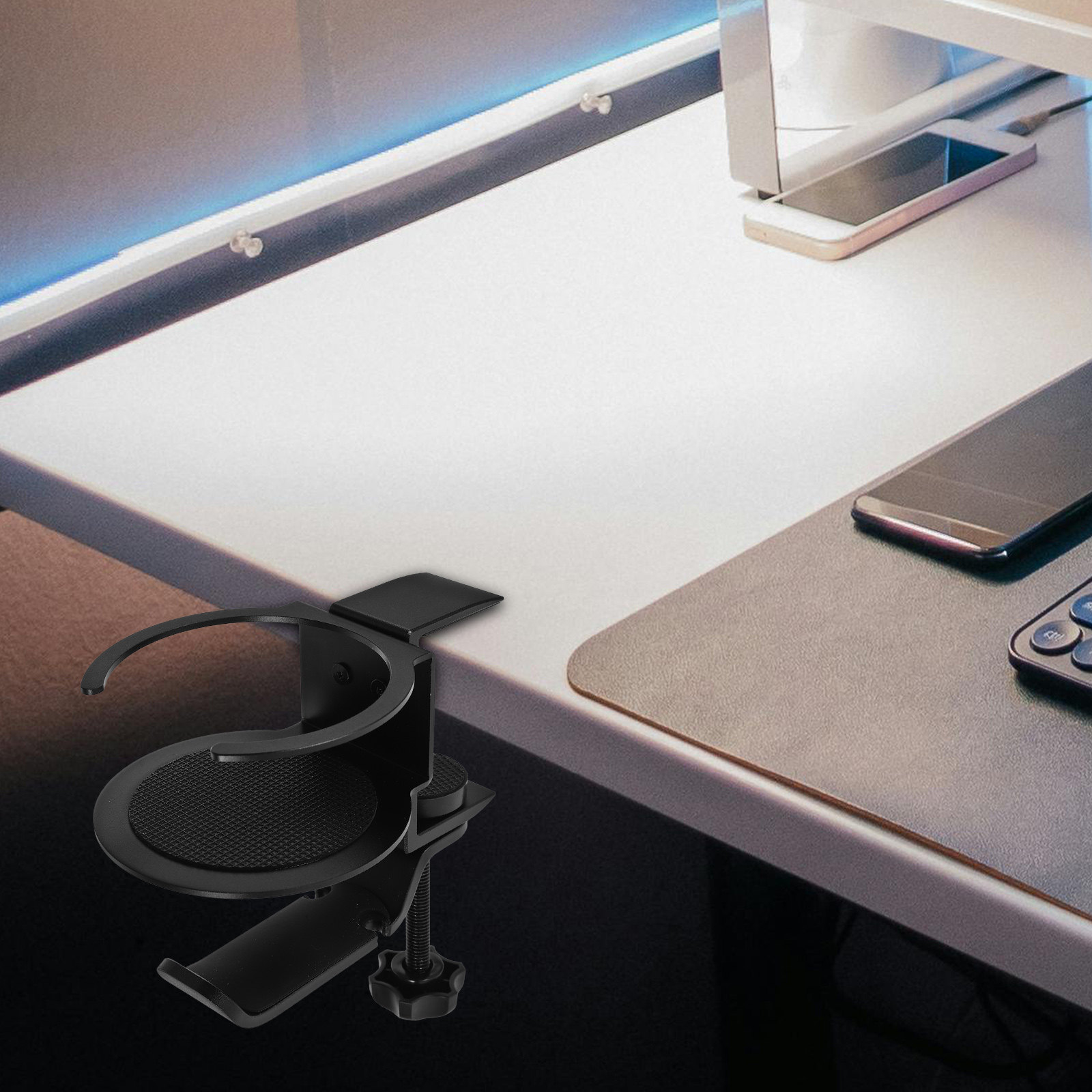 Desk Clamp Cup Holder Headphon - огляд і ціна Desk Setup Headphone Stand