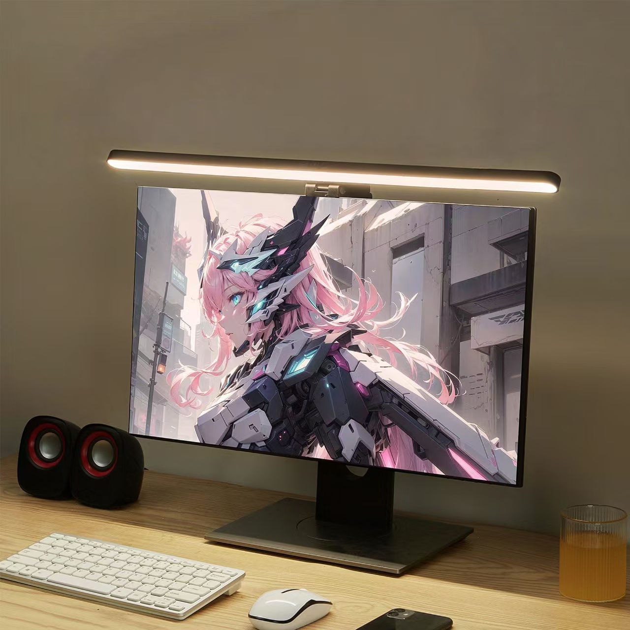 LED Monitor Light Hanging Desk - огляд і ціна Desk Room Setup