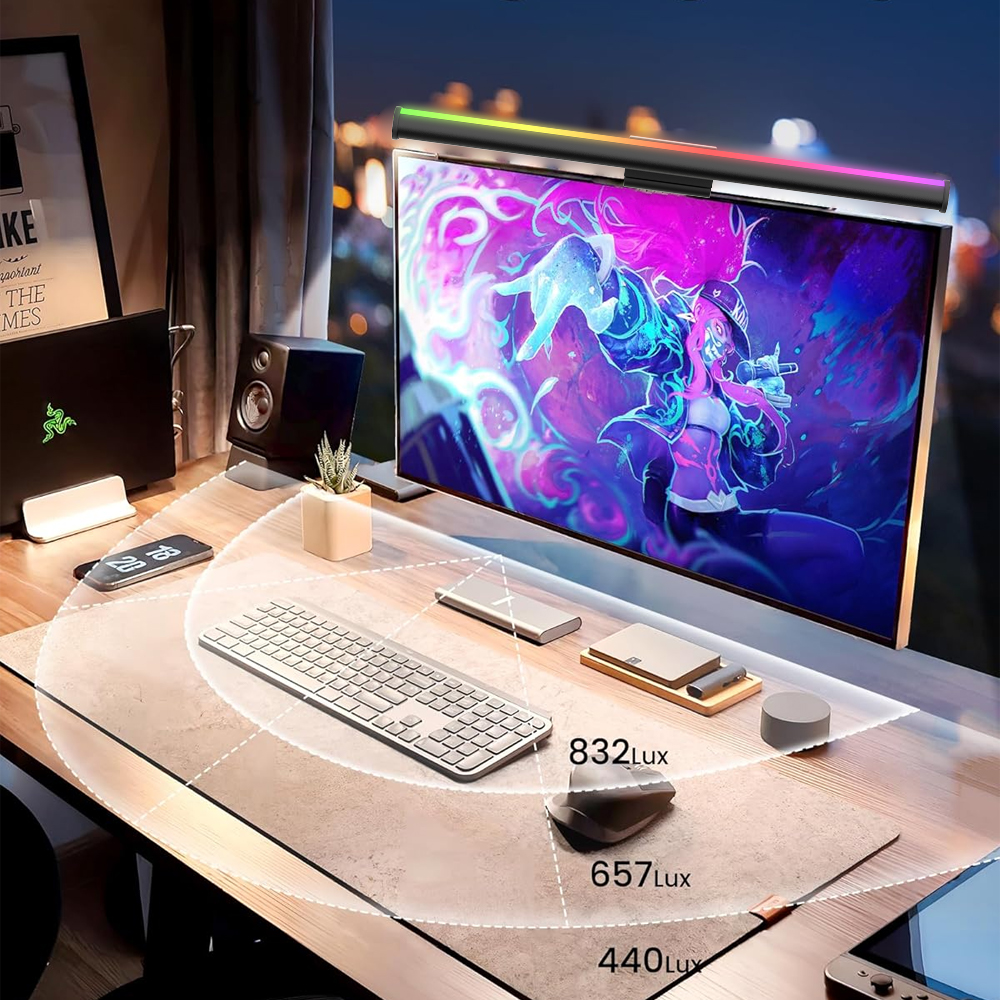 Screen Hanging Lamp Monitor Li - огляд і ціна Desk Room Setup