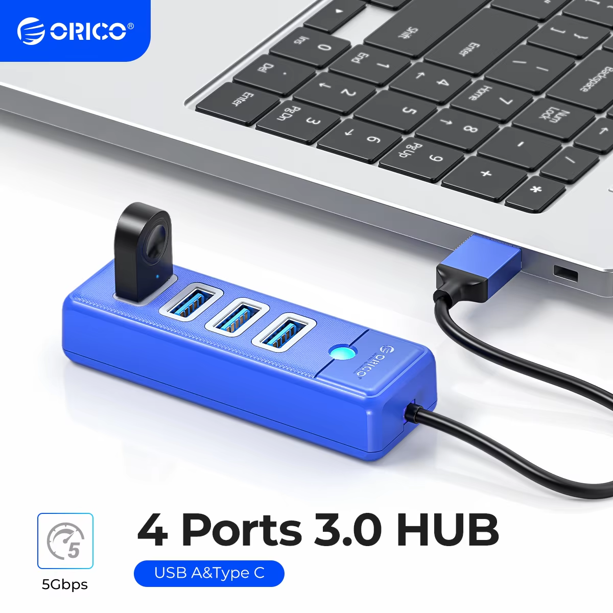 ORICO 4 in 1 5Gbps USB 3.0 HUB - огляд і ціна Desk Setup Hub