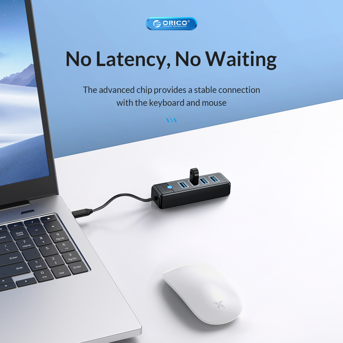 ORICO 4 in 1 5Gbps USB 3.0 HUB - огляд і ціна Desk Setup Hub