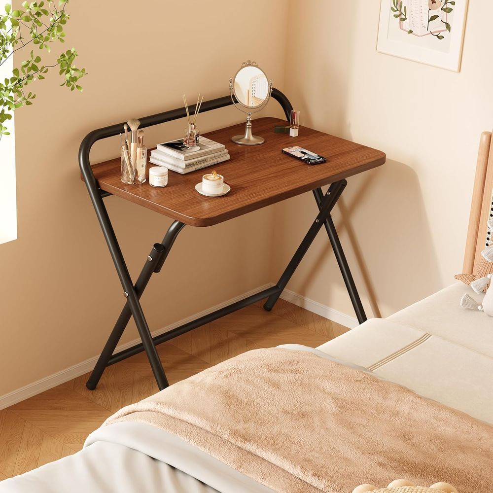 Compact Wooden Laptop Desk wit - огляд і ціна Desk Setup Brown