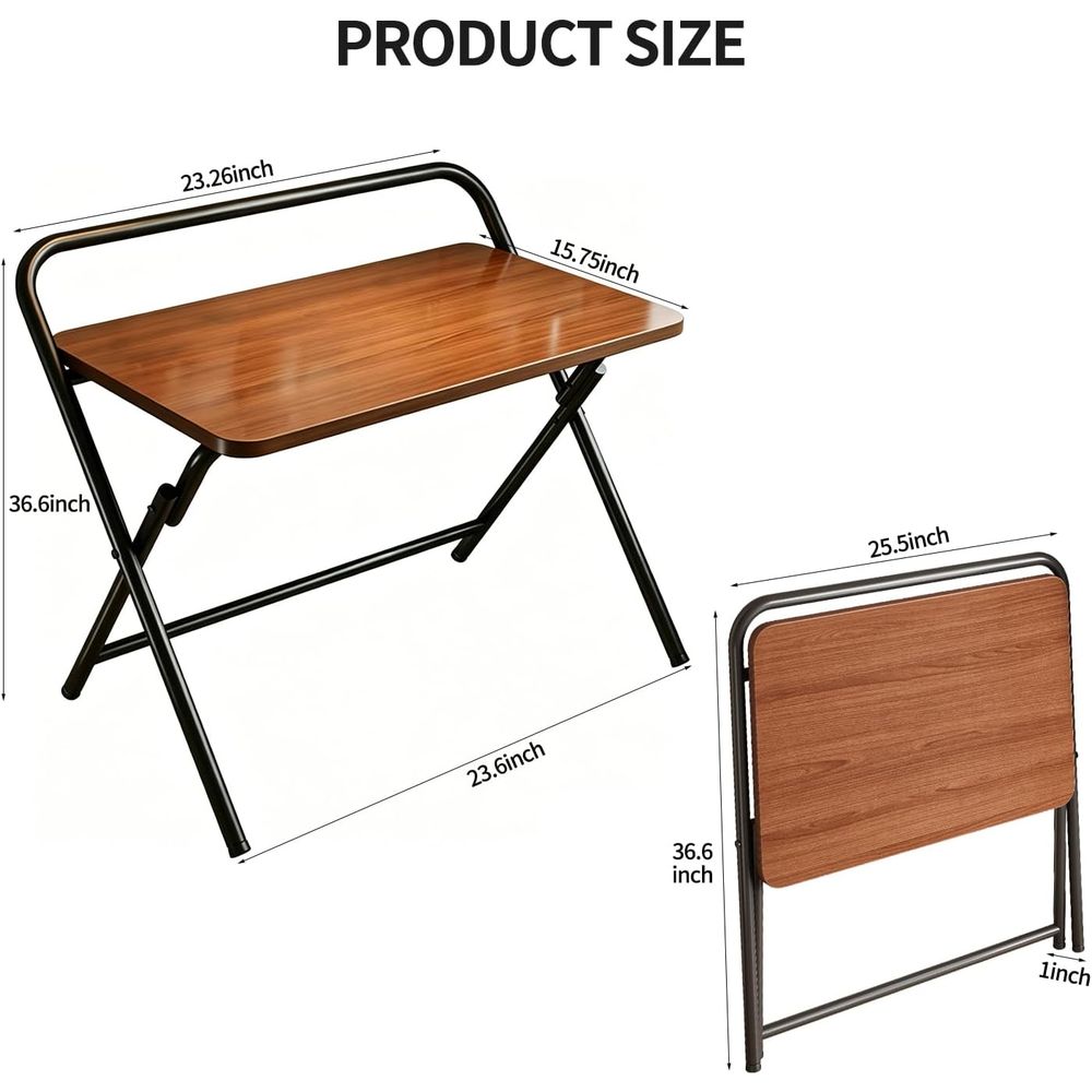 Compact Wooden Laptop Desk wit - огляд і ціна Desk Setup Brown