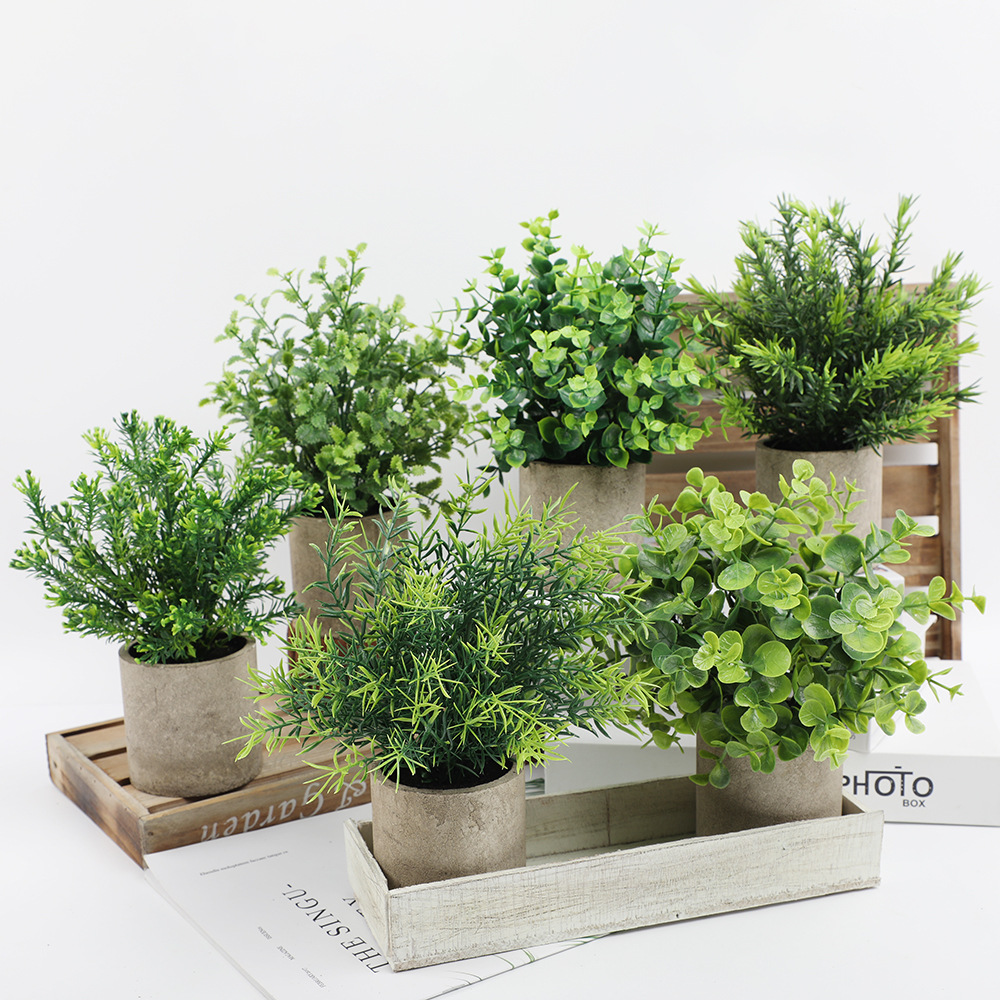 Artificial Plant Potted Eucaly - огляд і ціна Desk Setup Plant
