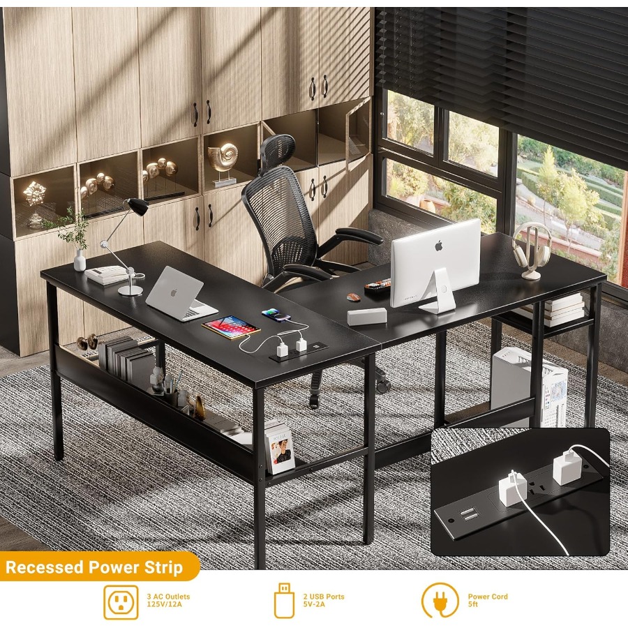 Reversible L Shaped Desk with  - огляд і ціна Gaming Setup Desk