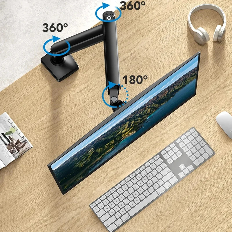 Heavy Duty Monitor Arm Bracket - огляд і ціна Desk Setup With Monitor Arm