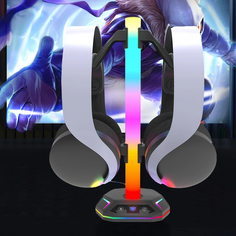 RGB Gaming Headset Stand with  - огляд і ціна Desk Setup Headphone Stand
