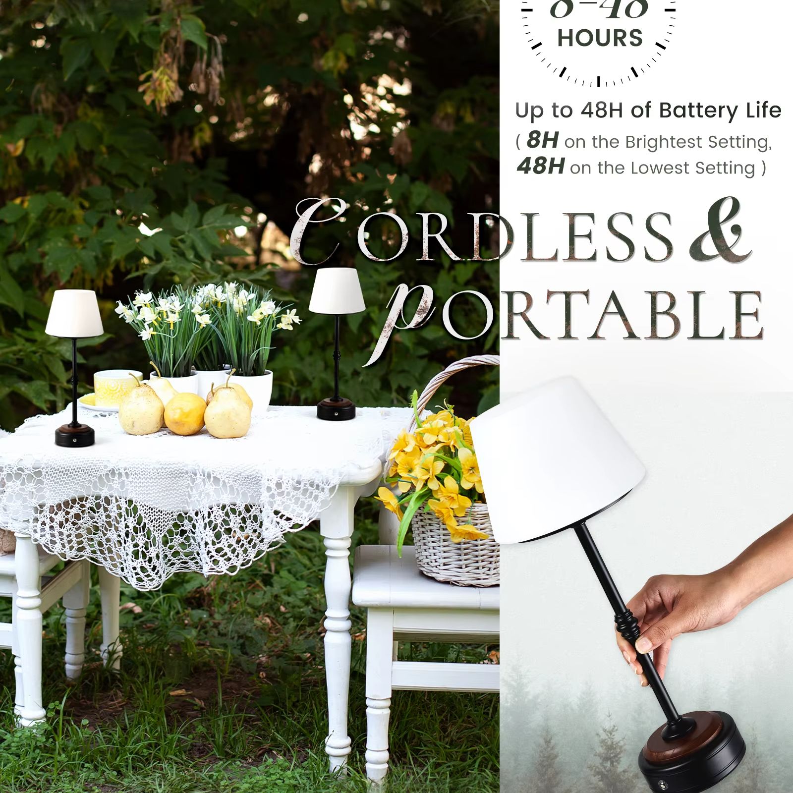 Cordless Table Lamps Set of  5 - огляд і ціна Desk Room Setup