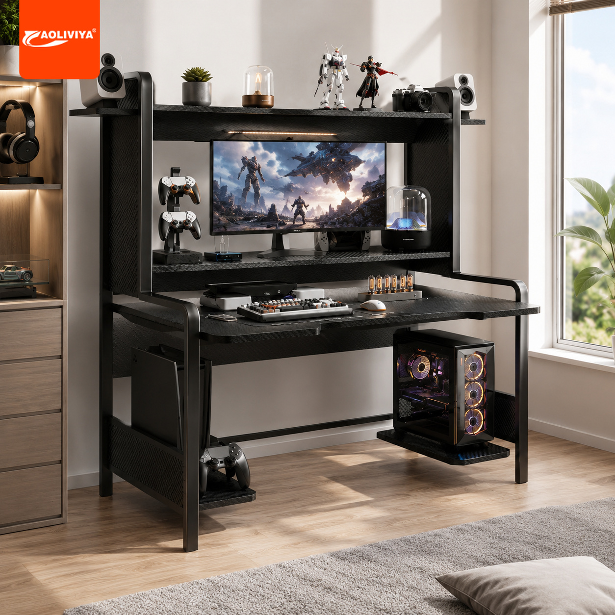 AOLIVIYA Desktop Host Computer - огляд і ціна Gaming Setup Desk
