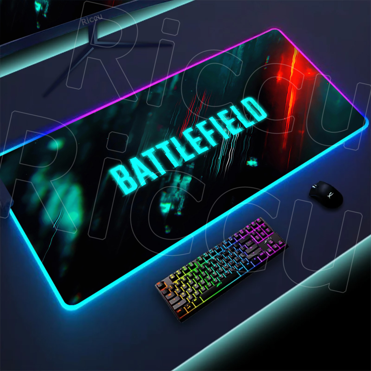 New Gamer Rgb Desk Mat Back Li - огляд і ціна Desk Setup Rgb