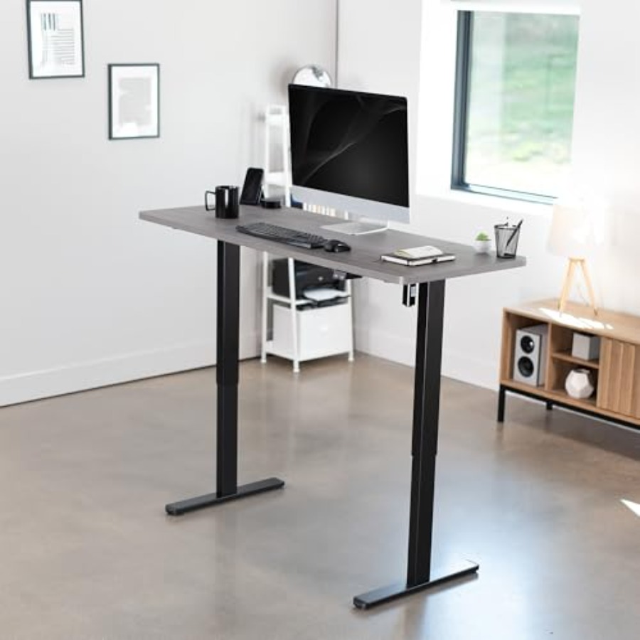 Electric 60 x 24 inch Stand Up - огляд і ціна Desk Setup Dark