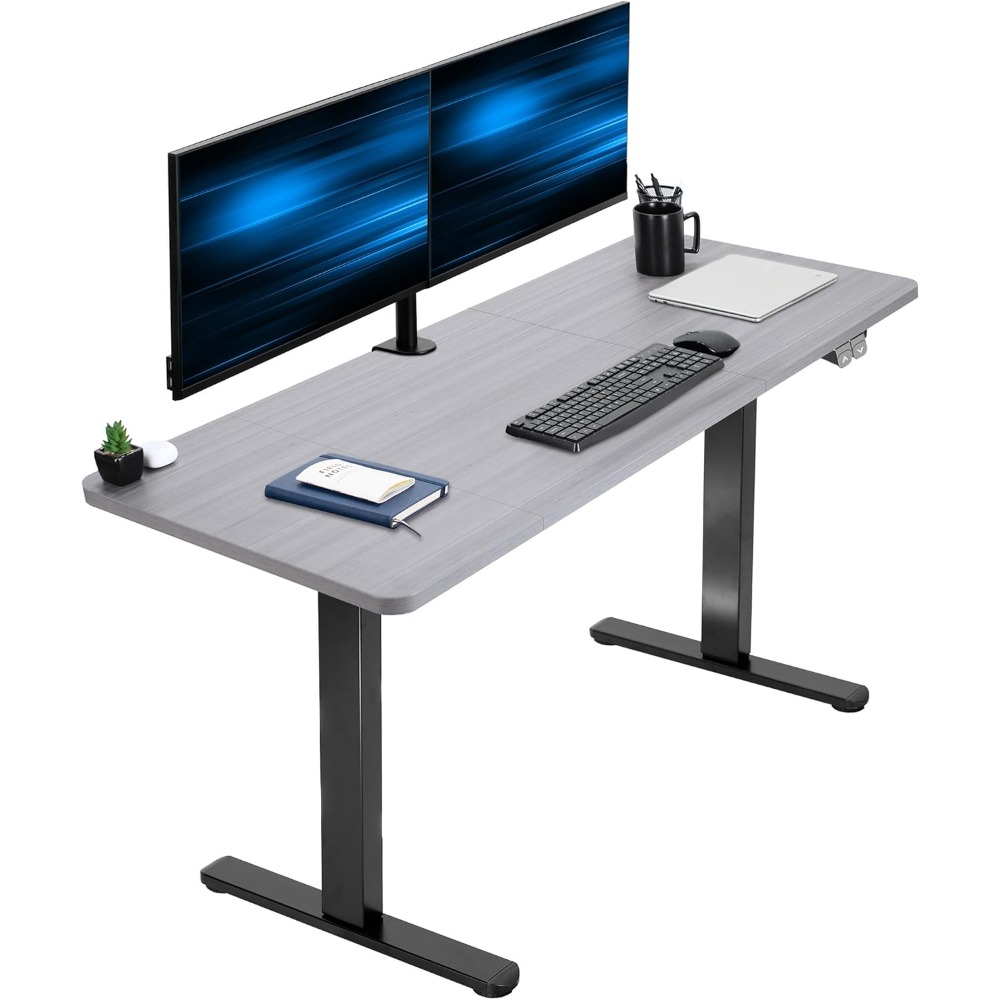 VIVO Electric 60 x 24 inch Sta - огляд і ціна Desk Setup Dark