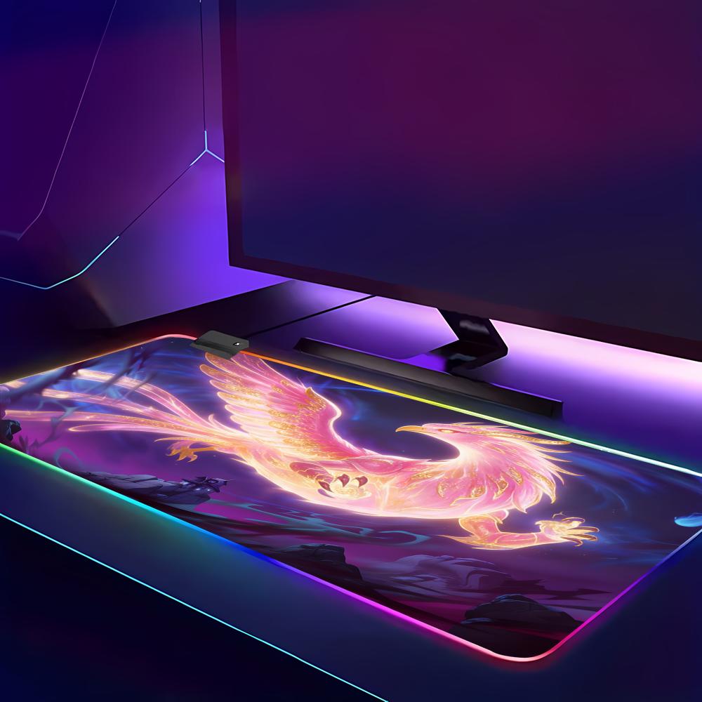 RGB LED Blue Dragon Mouse Pad  - огляд і ціна Desk Setup Rgb