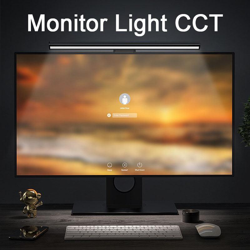LED Monitor Hanging Desk Light - огляд і ціна Yellow Desk Setup
